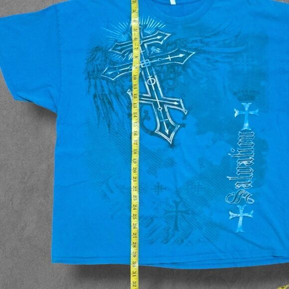 Vintage Y2K Salvation Shirt Mens XXL Emo Goth Cyber Grunge Tee - Picture 4 of 4
